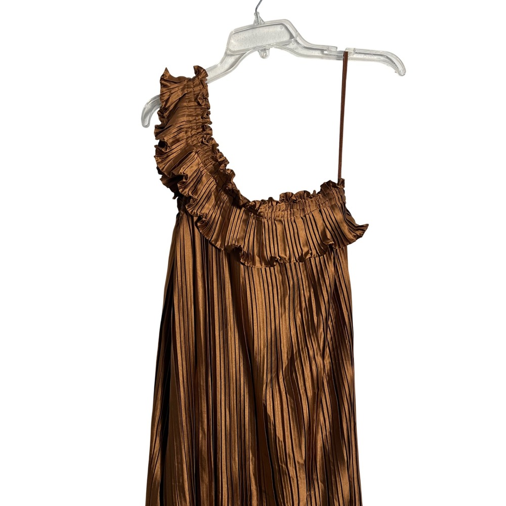 BY ANTHROPOLOGIE One-Shoulder Plisse Column Midi Dress - Picture 5 of 9